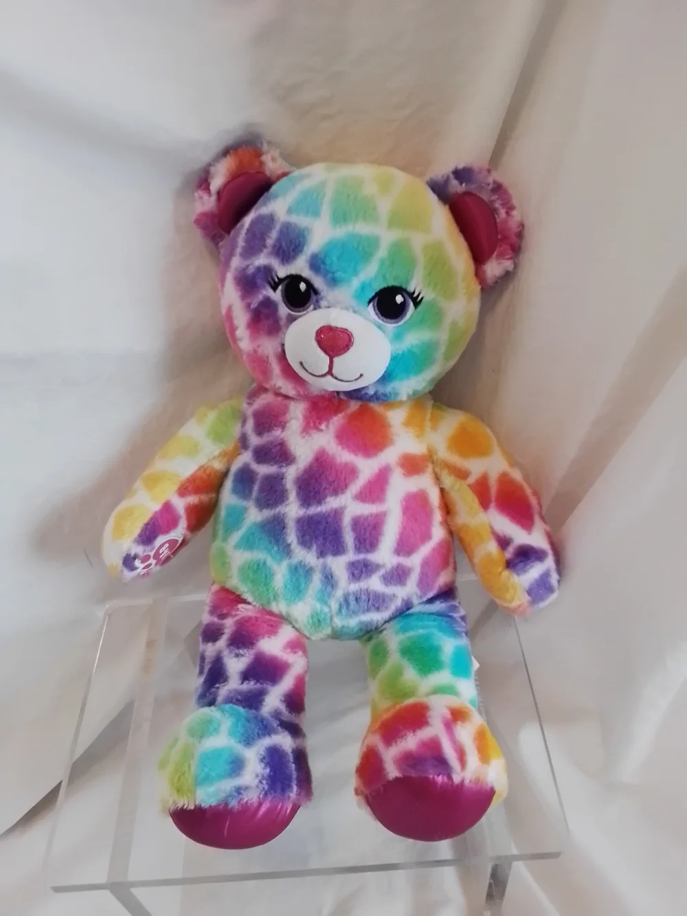 Ty Rainbow Giraffe Pattern Plush Bear - Multicolor